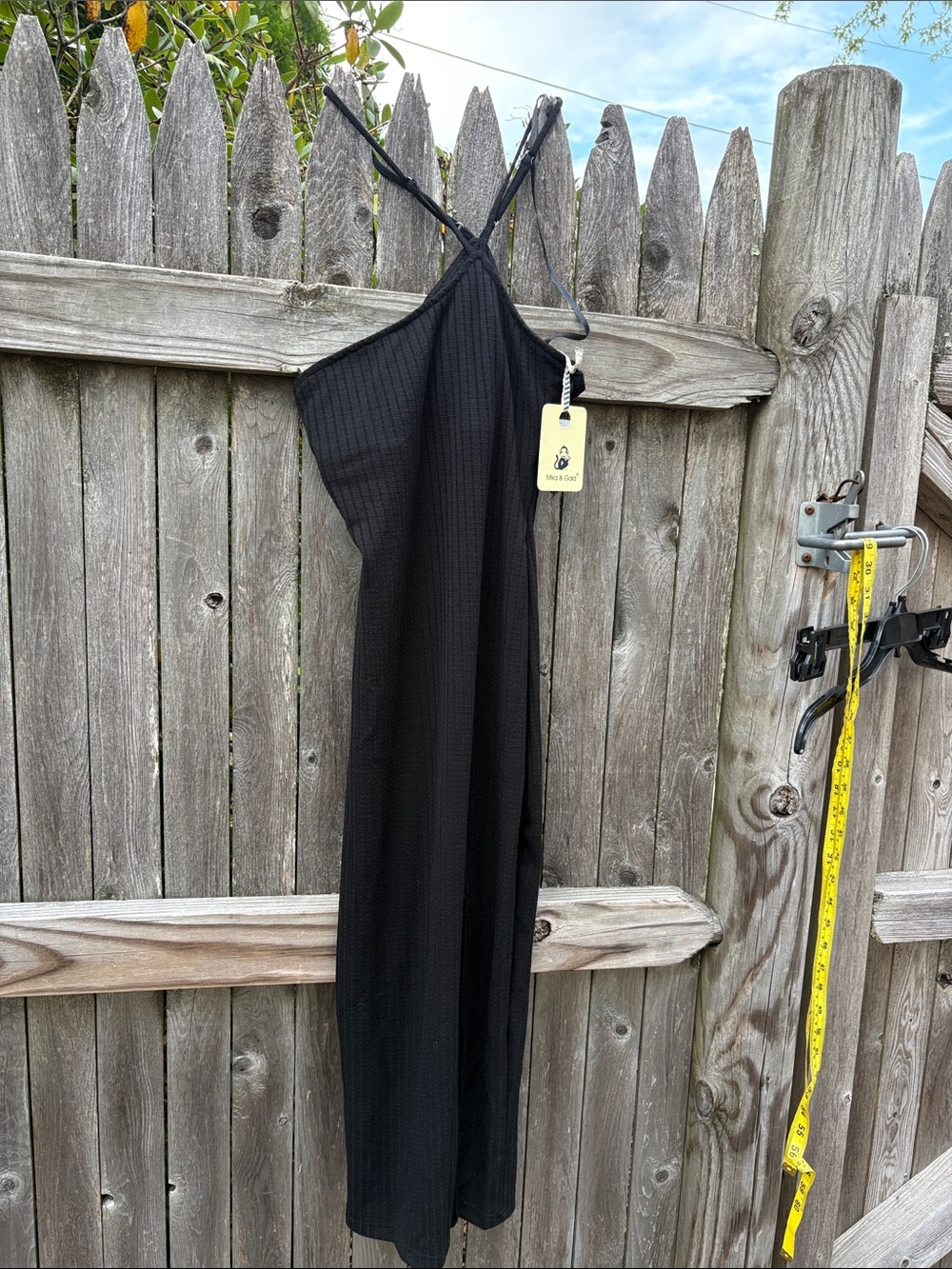 Mika & Gala size 12 black stretch dress. NWT!
